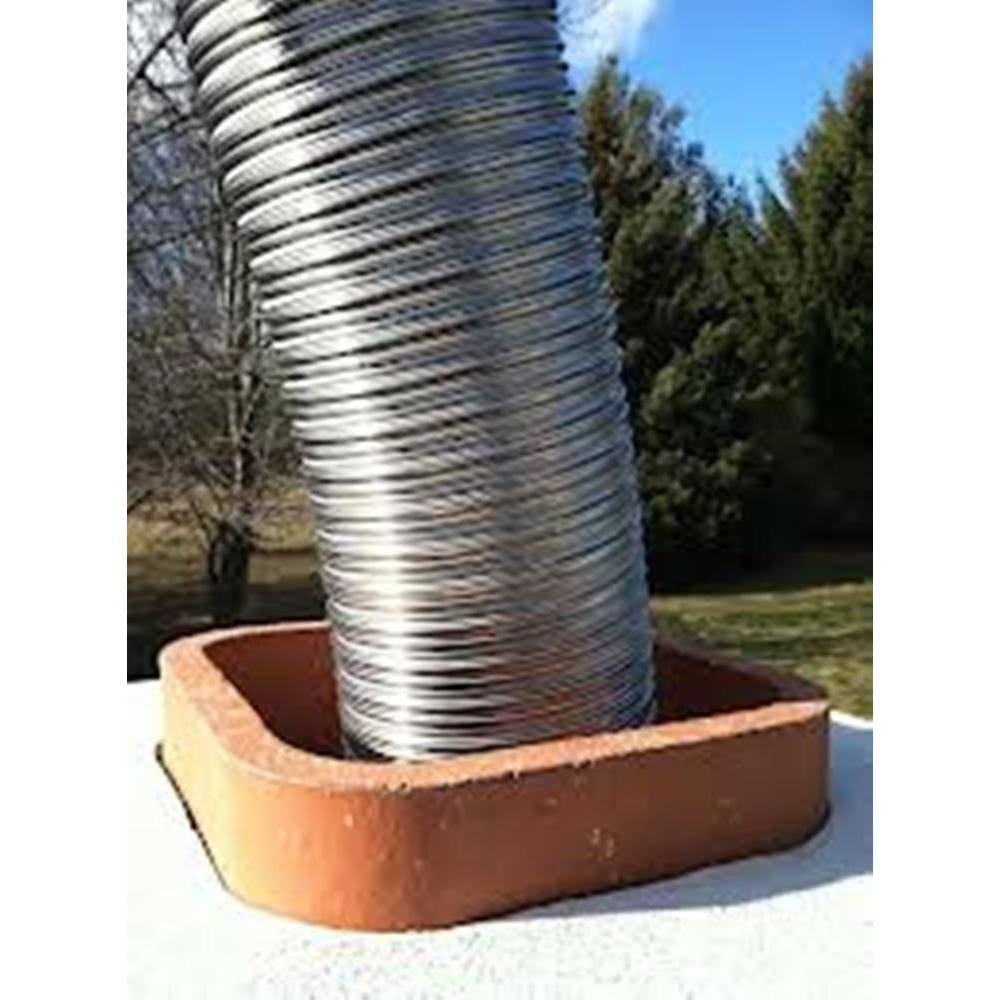 Chim Cap Corp 4 in. x 30 ft. Smooth Wall Pellet Stove Stainless Steel Chimney Liner Kit