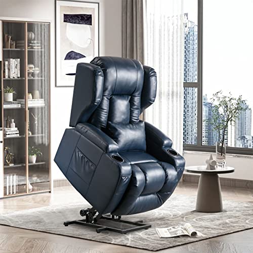 Lift Chair Recliner Power Lift Recliner Chair for Elderly Pregnant w/Massage Heat Infinite Position Electric Lift Recliner w/USB Port/Cup
