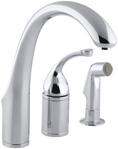Kohler K-10430-CP Forte Single Control Remote Valve Kitchen Sink Faucet, Chrome
