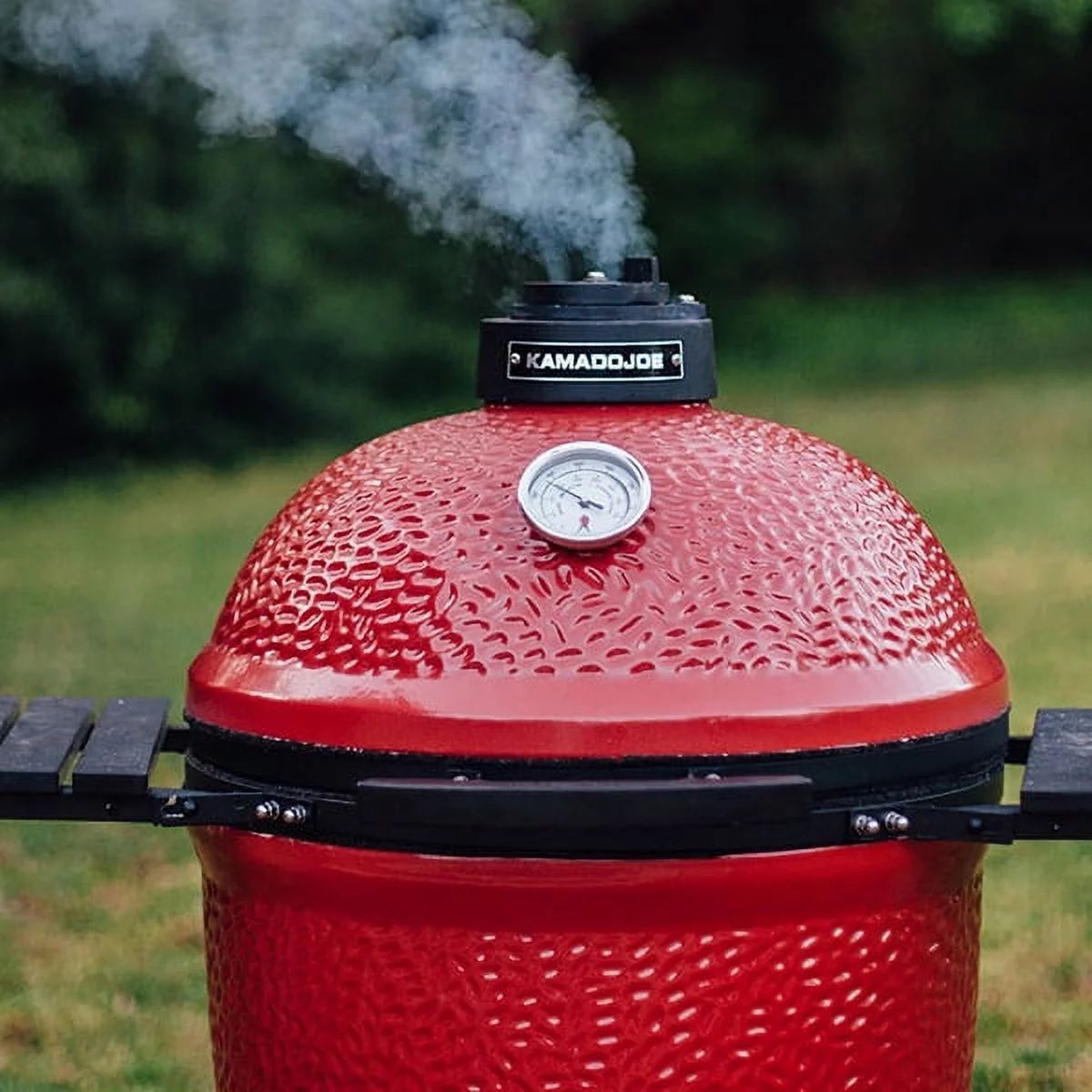 Classic Joe I 18 in. Charcoal Grill in Red with Cart, Side Shelves, Grill Gripper, and Ash Tool