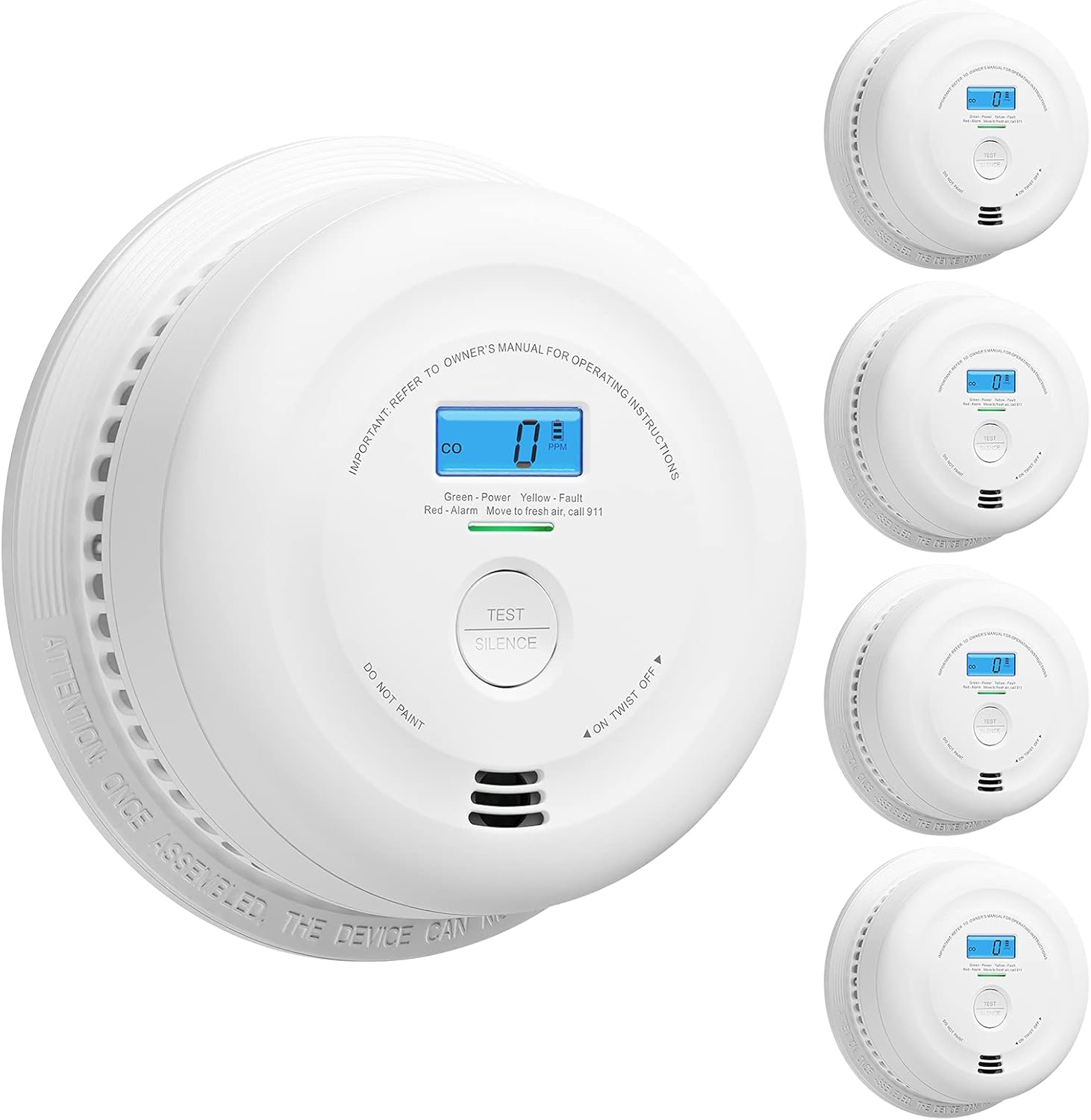 X-Sense 10-Year Battery Smoke and Carbon Monoxide Detector with LCD Display, Dual Sensor Smoke and CO Alarm Complies with UL 217 & UL 2034 Standards