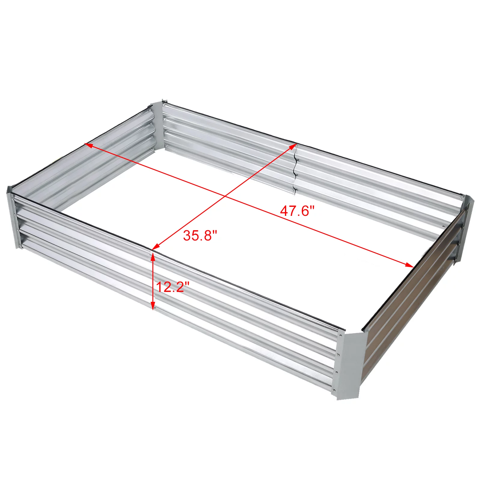 Galvanized Planter Bed, Raised Garden Bed Kit, Planter Raised Garden Boxes Outdoor