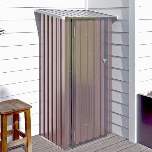 Aoxun 6.2x4 FT Shed Outdoor Storage Shed Metal Garden Shed with Lockable Doors & Slooping Roof Tool Shed Bike Shed for Backyard, Patio