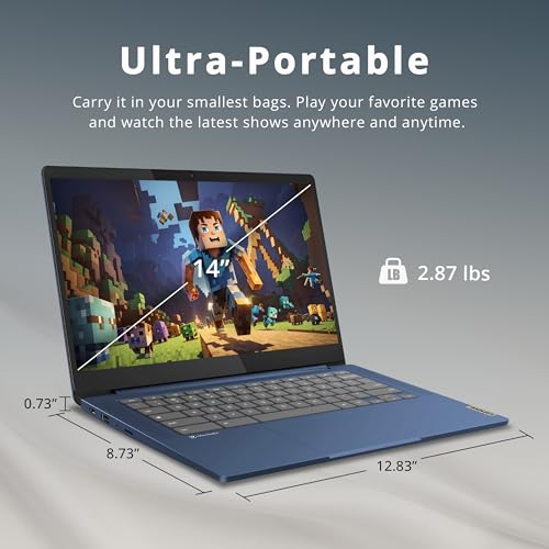 Lenovo IdeaPad Slim 3 Chromebook, 14&Prime; FHD IPS Anti-Glare Touchscreen, MediaTek Kompanio 520, 4GB LPDDR4X