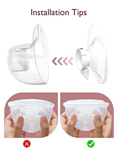 Momcozy M5 Hands-Free Wearable Breast Pump, Double-Sealed Flange for Baby-Like Comfort, 3 Modes & 9 Suction Levels, Portable Electric Pump – 24mm