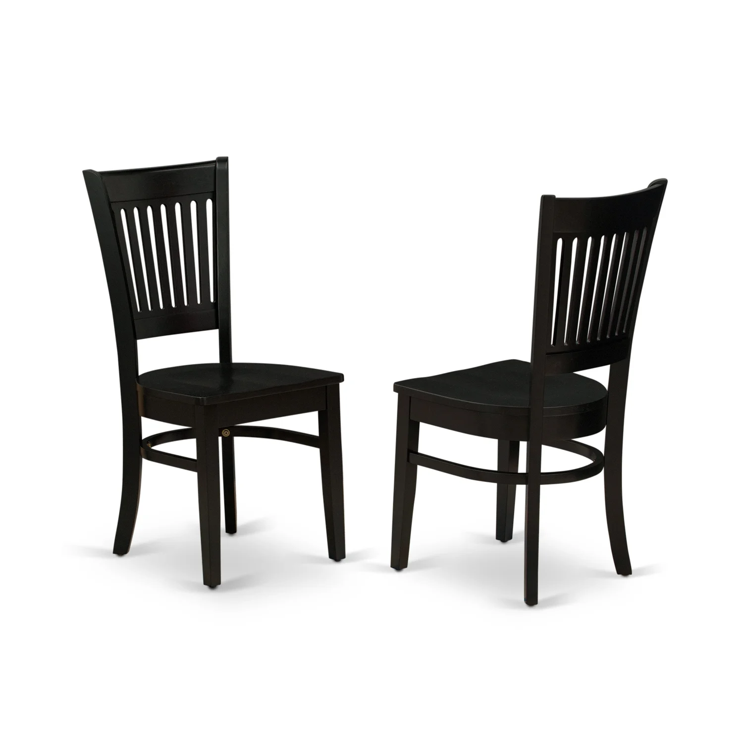 HomeStock Handmade Home 5-Piece Wood Dinette Set4 Wood Dining Chairs With Slatted Back And Wooden Seat And Small Butterfly Leaf Dining Table With