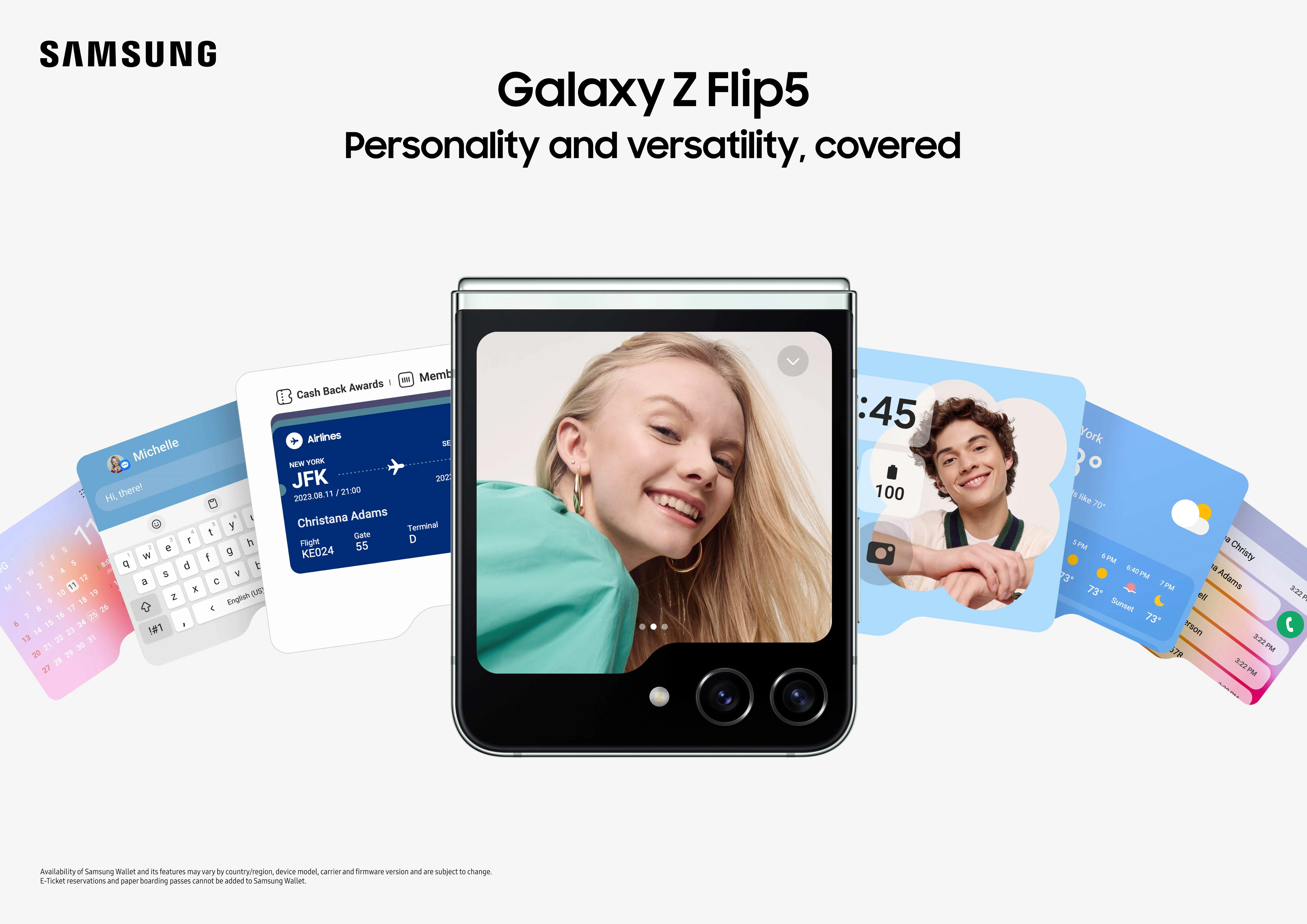 SAMSUNG Galaxy Z Flip 5 Cell Phone, Factory Unlocked Android Smartphone, 256GB, Compact, Foldable Design, One-Hand Control, Best Selfies