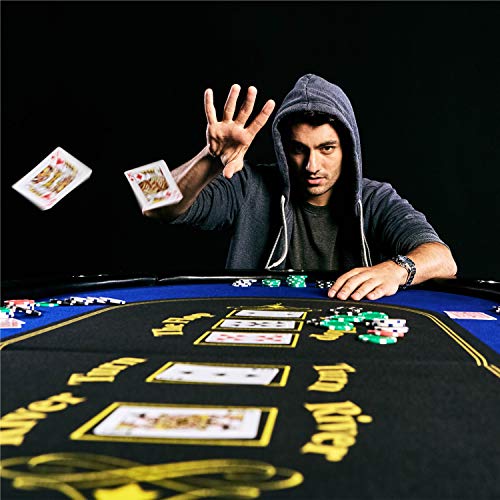 Barrington Poker Multiple Styles Folding Poker Table & Poker Table Top/Dining Table Collection, Durable Padded Rail Tables with Felt Playing Surface