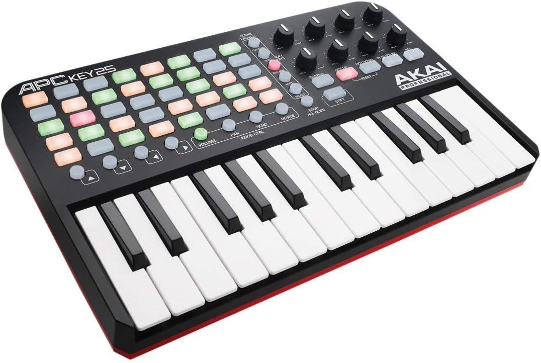AKAI Professional APC Key 25 - USB MIDI Keyboard Controller for Ableton Live with 25 Piano Style Keys, 40 Buttons and 8 Assignable Encoders