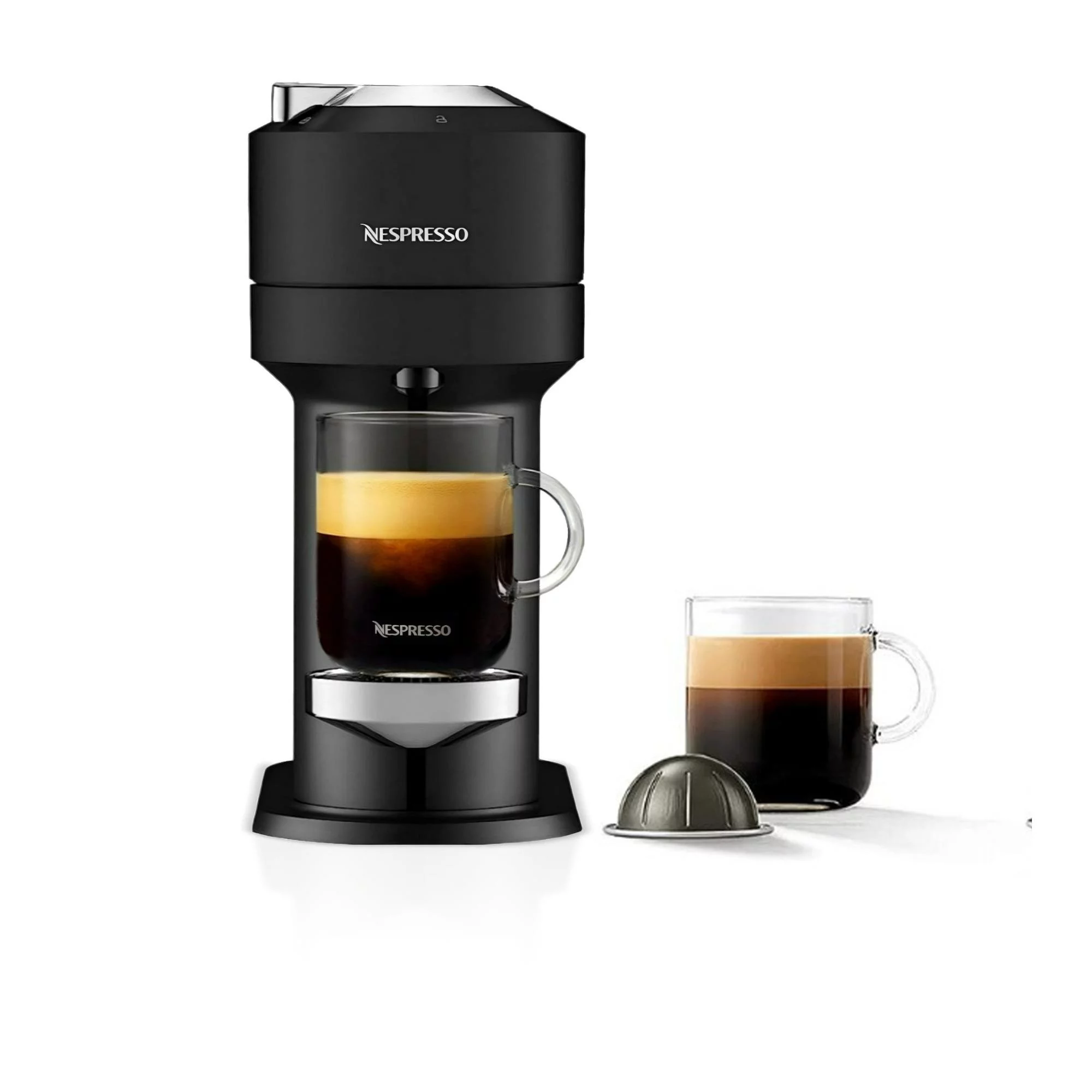 Nespresso Vertuo Next Deluxe Compact Coffee and Espresso Machine (Matte Black) with Sample Pack