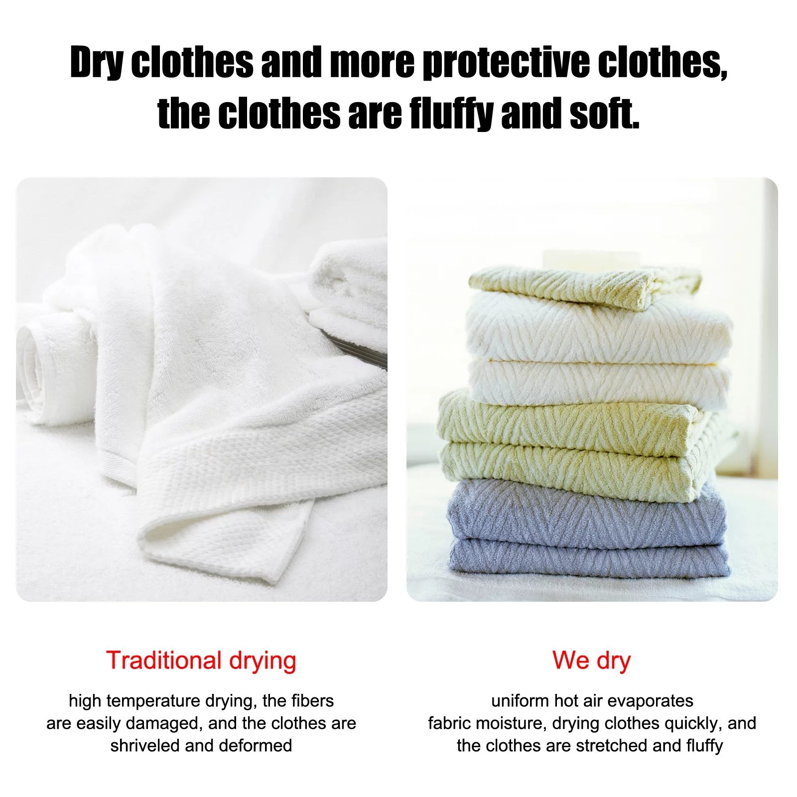 iRerts Portable Clothes Dryer, 850W 1.6cu ft Front Load Electric Clothes Dryer, Compact Laundry Dryer with Stainless Steel Tub, Wall Mount Kit