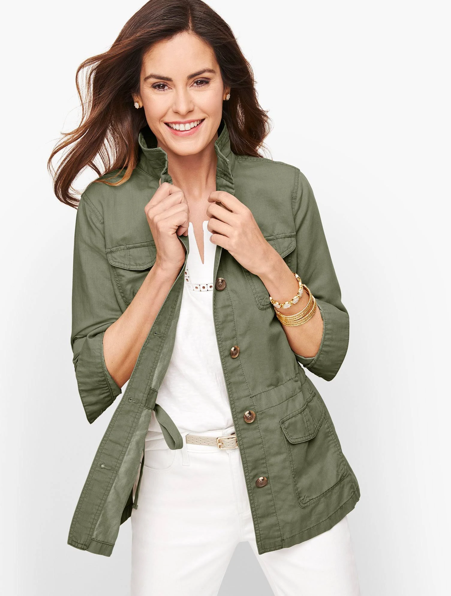 Petite - Classic Casual Jacket - Sagebrush - Xxs Talbots
