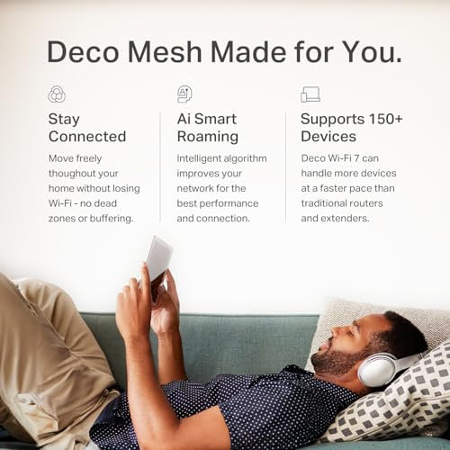 TP-Link Deco X55 AX3000 WiFi 6 Mesh System - Covers up to 6500 Sq.Ft, Replaces Wireless Router and Extender, 3 Gigabit Ports per Unit