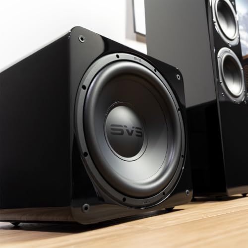 SVS SB-1000 Pro 10 Inch Sealed Subwoofer with SoundPath Wireless Audio Adapter (Black Ash)