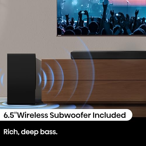 Hisense AX3100Q 3.1Ch Sound Bar with Wireless Subwoofer, Dolby Atmos, DTS:X, Bluetooth 5.3, Roku TV Ready, HDMI/AUX/ARC/Optical/USB, EzPlay, Ez UP
