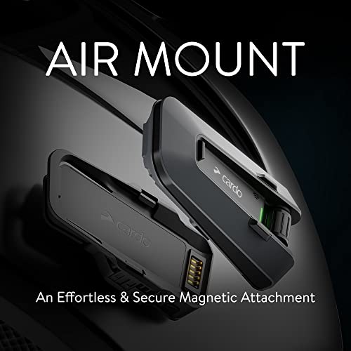 Cardo PACKTALK Edge Motorcycle Bluetooth Communication System Headset Intercom - Single Pack, Black - Radiant Selections
