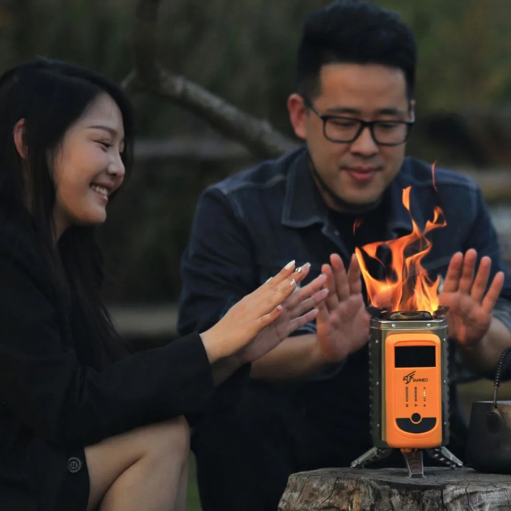 TANNEO Electric Furnace Portable Power Generating Burner for Camping and Picnic - USB Rechargeable SmokeFree Stove for Outdoor Cooking