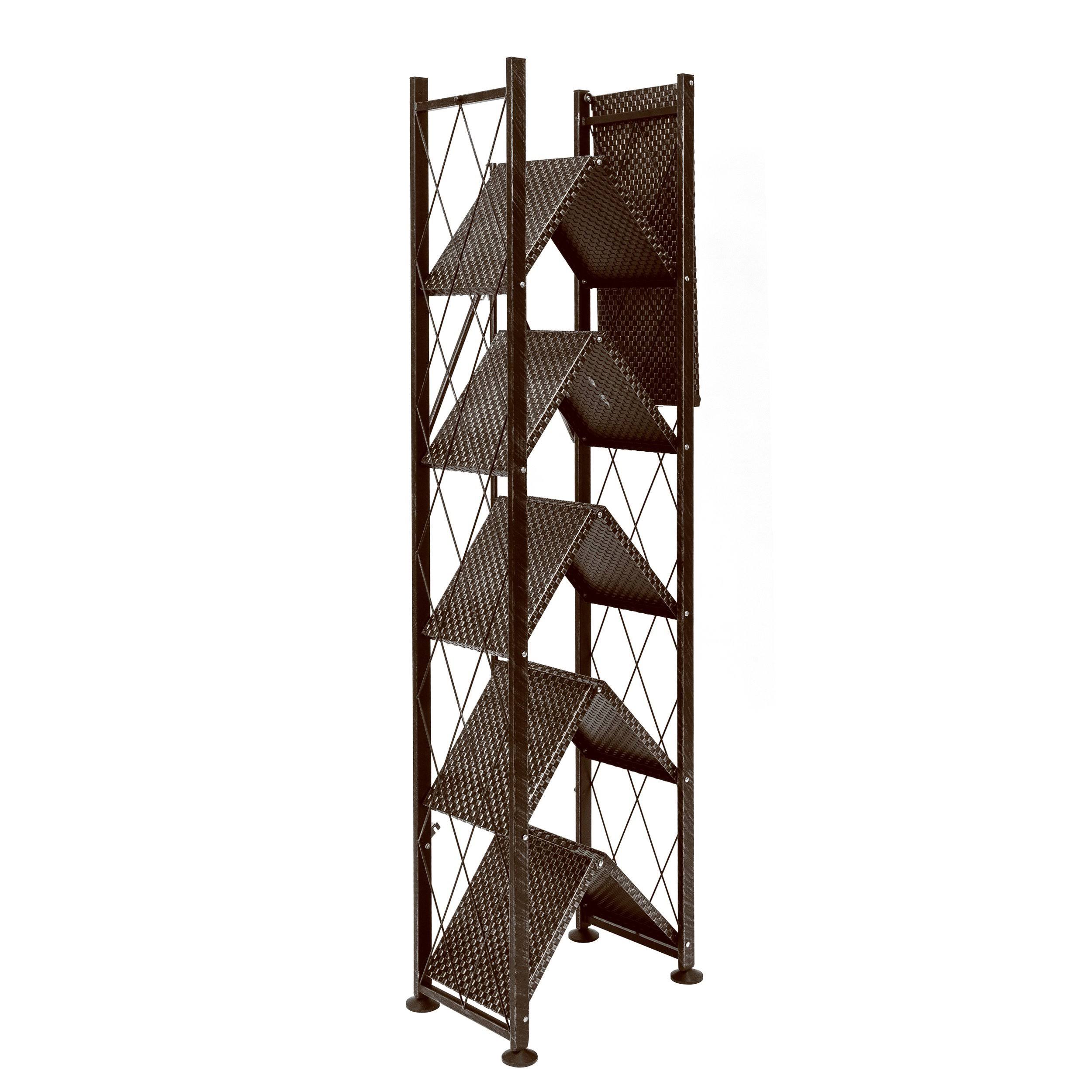 Origami 6-Tier Book Shelf, Black