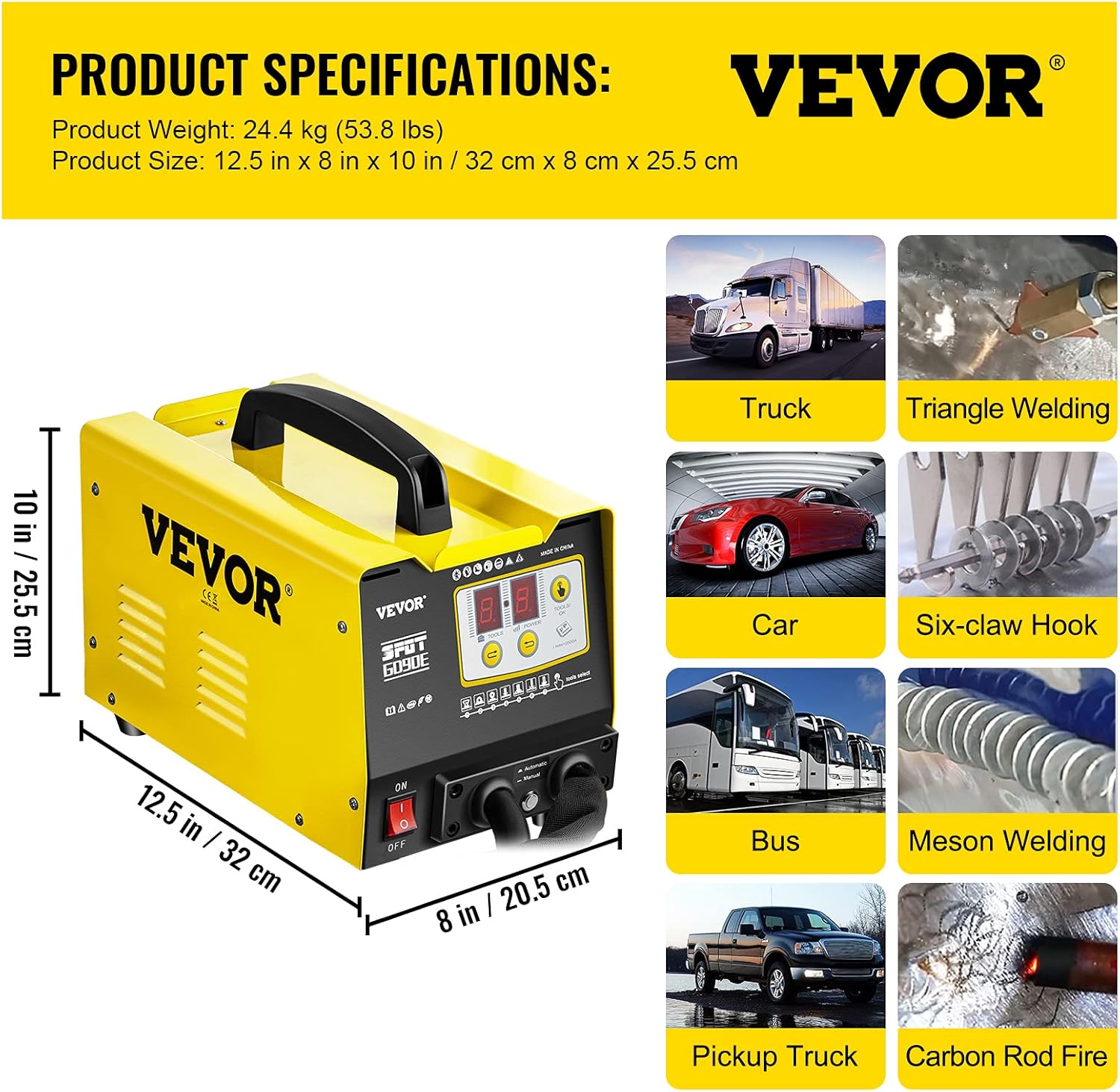 Bestauto 110V Spot Welder Dent Puller, 3000W Stud Welder Dent Repair Kit, 7 Models Spot Welding Machine for Car Body Dent Repair