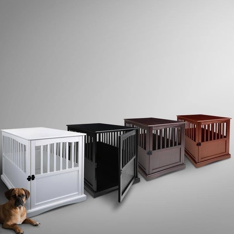 Casual Home Pet Crate End Table - Walnut
