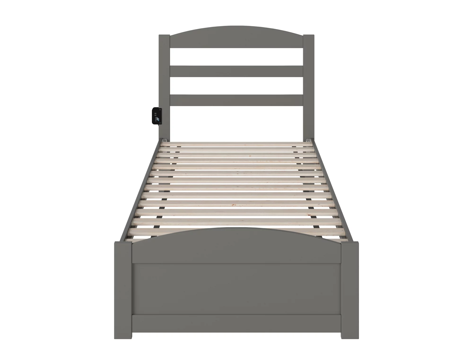 AFI Warren 14" Twin XL Wood Platform Bed Frame with Headboard and Footboard, Grey