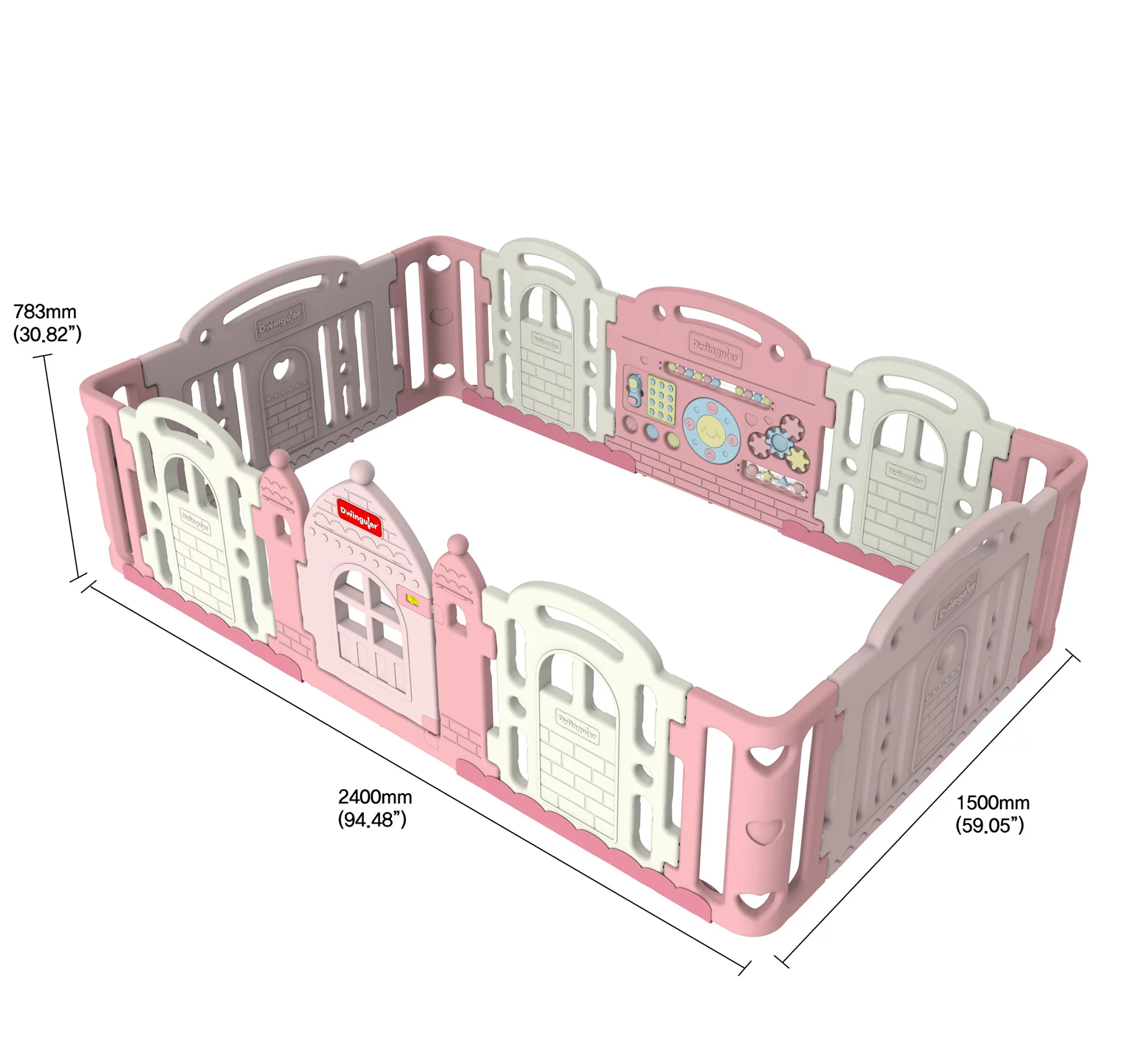 Dwinguler Castle Playpen Safety Gate