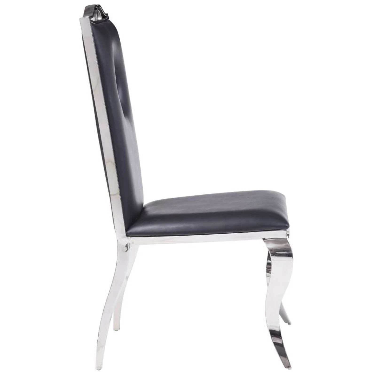 Home Square 5-Piece Set with Dining Table & 4 Stainless Steel Side Chairs