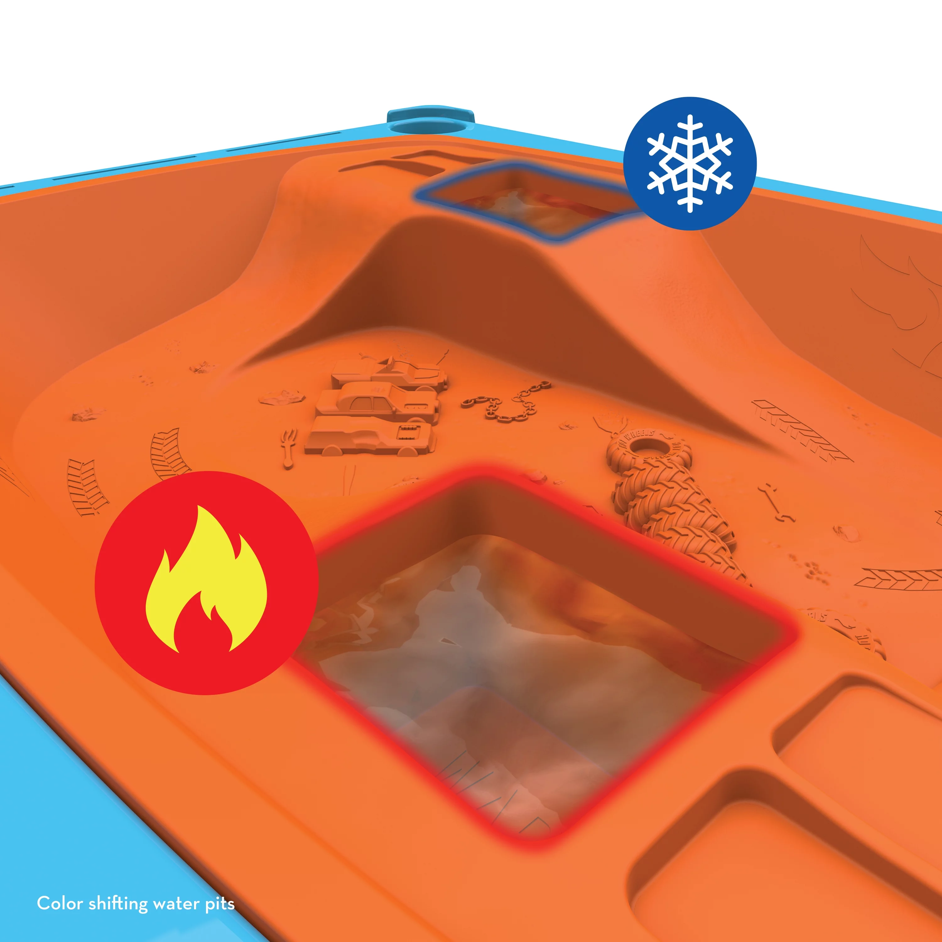 Hot Wheels Monster Trucks Splash and Crash Arena, Activity Playset, Plastic Water Table, for Children 3+