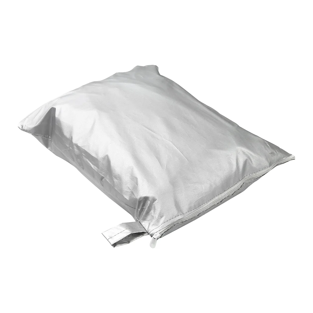 walmeck Boat Cover Yacht Outdoor Protection Waterproof Heavy Duty Silver Reflective 300D Oxford Fabric -smashing Durable and Tear Proof Fits V-HULL