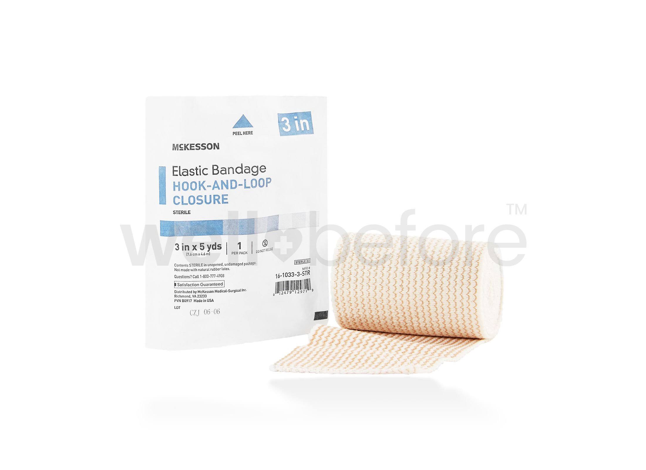 McKesson Sterile Elastic Bandage, 4 inch x 5 Yard, White; Case of 36