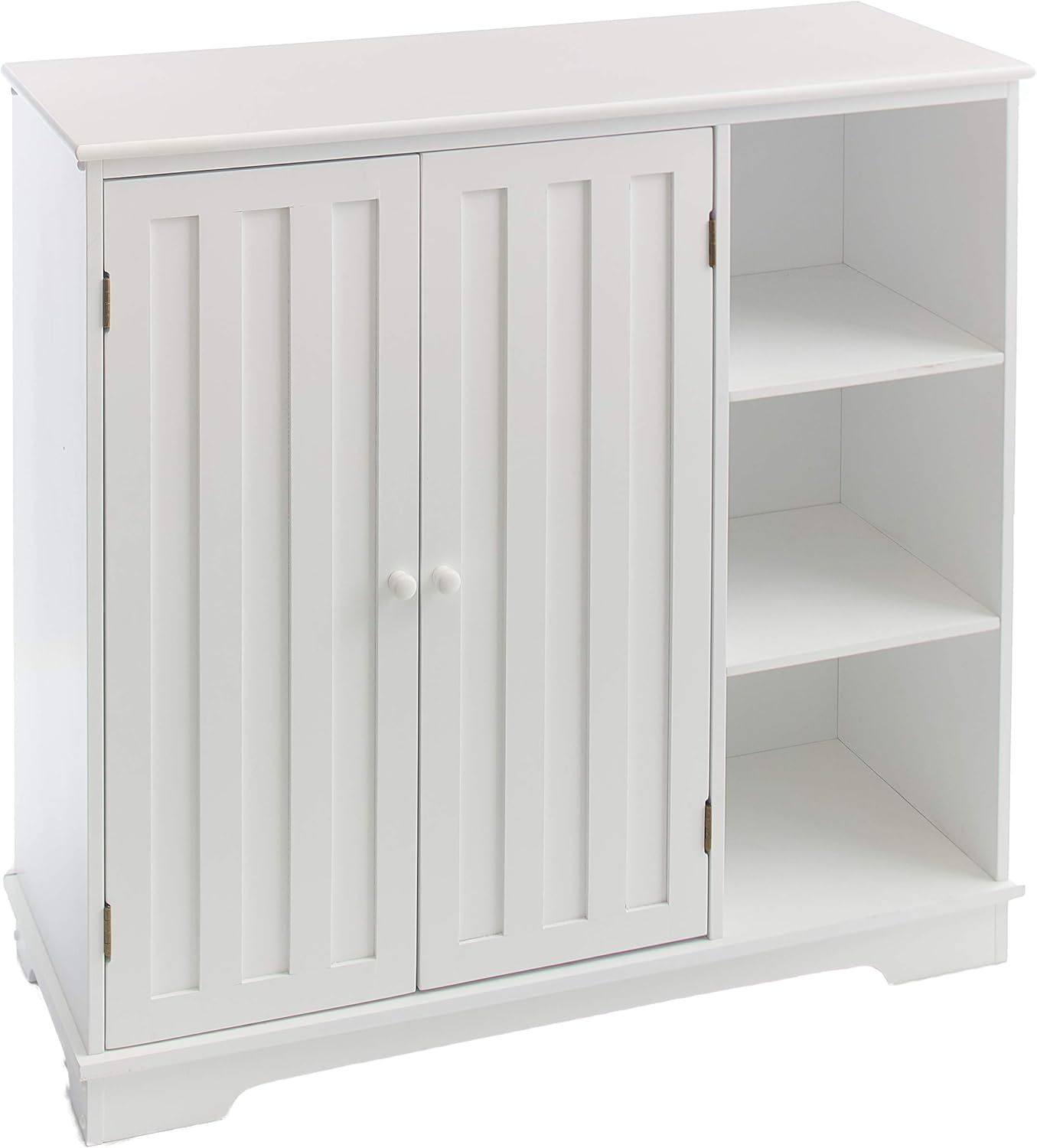 The Lakeside Collection Beadboard Buffet Cabinet - Sideboard with Storage - Red