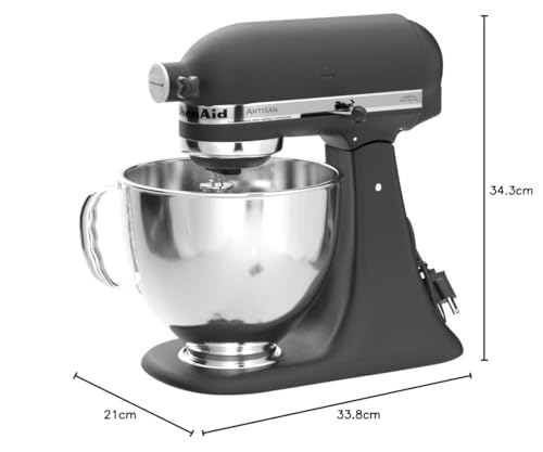 KitchenAid KSM150PSBK Artisan 5 Quart Stand Mixer, Cast Iron