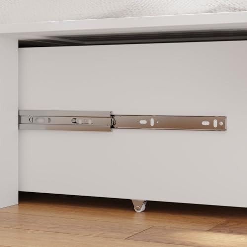 FAMAPY Twin Murphy Bed with Built-in Charging Station, Space-Saving Murphy Bed Chest Twin with Drawer, Foldable