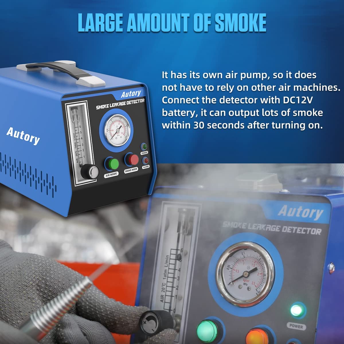 EVAP Smoke Machine Leak Detector - Smoke Leak Detector Automotive with Dual-Mode, Automotive Smoke Machine Fuel Diagnostic Detector