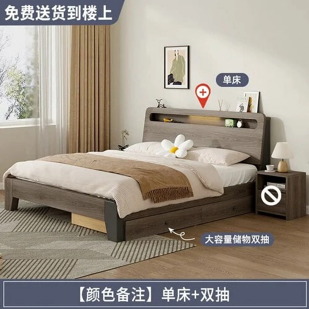 Wooden Bedroom Bed Frame Luxury Double Children King Size Bed Storage Multifunctional Beauty Sleeping Muebles Modern Furniture