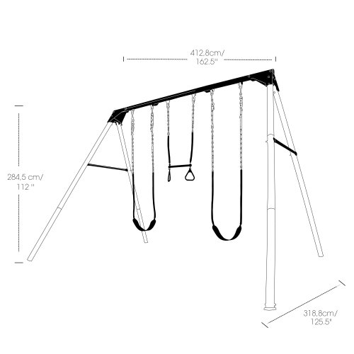 Lifetime Heavy Duty A-Frame Metal Swing Set