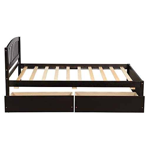 SOFTSEA Full Murphy Bed Wall Beds, Wood White Cabinet Bed 61.5” Foldable Platform Bed with Shelf for Guest Room