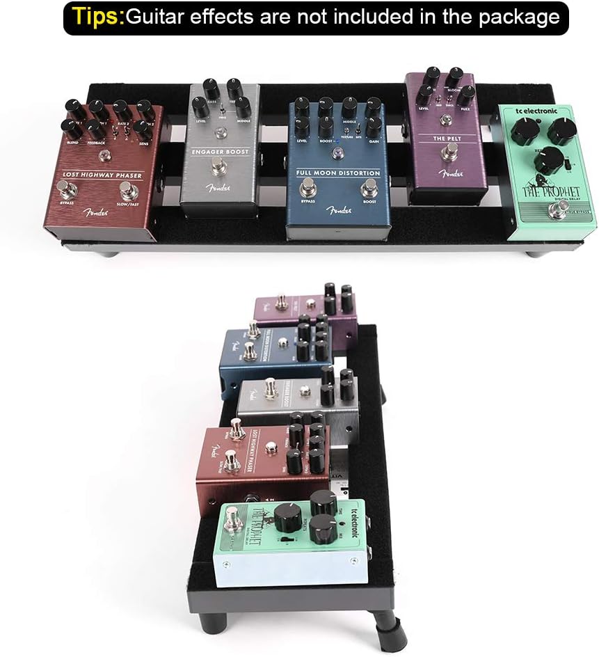 Ghost Fire Guitar Pedal Board Aluminum Alloy Super light Effect Pedalboard with Carry CASE (19.8''x11.5''SPL-04 PC)