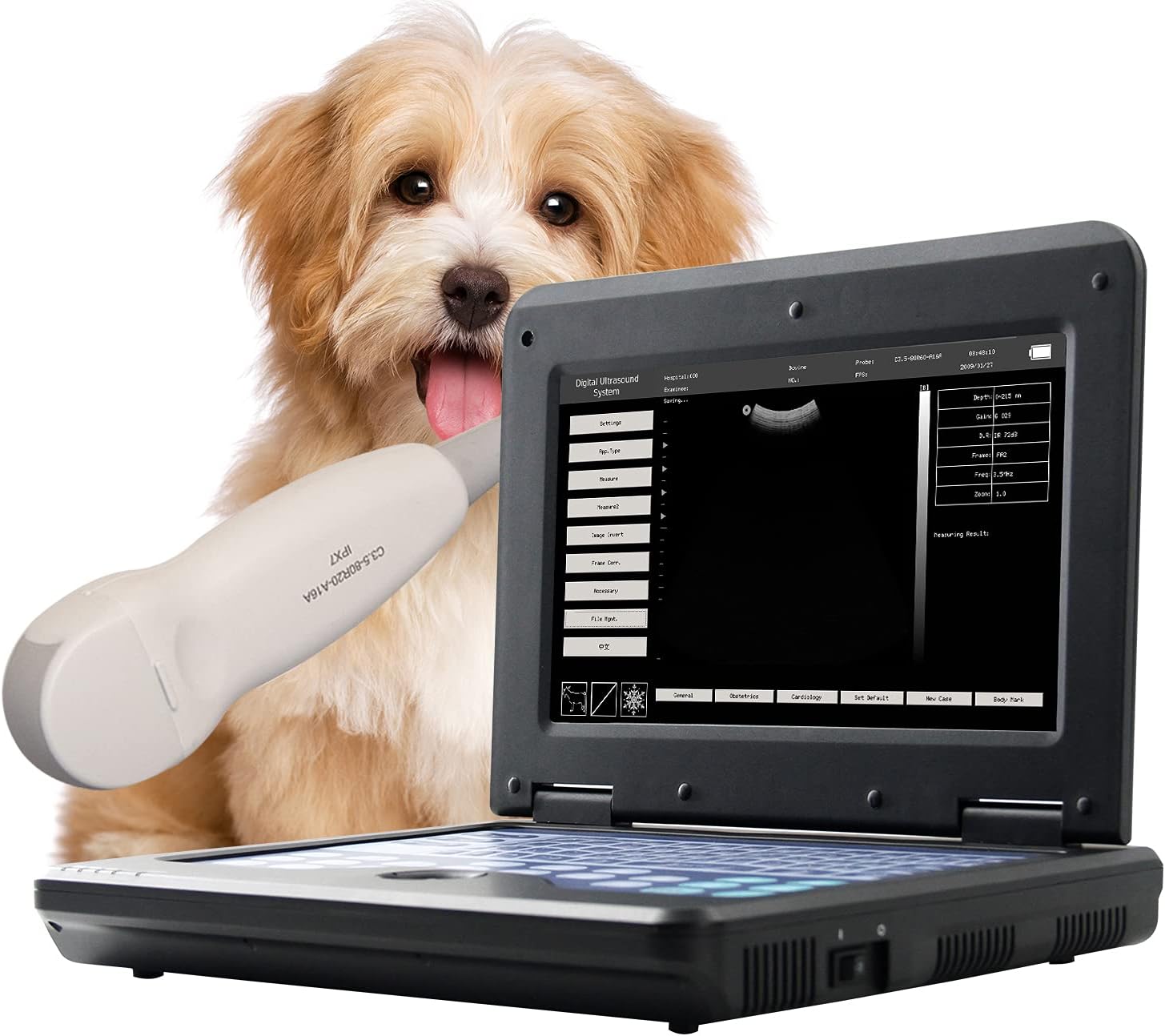 CONTEC USA Veterinary Laptop Machine Ultrasound Scanner Newest Horse/Equine/Cow/Sheep use (Convex & Rectal Linear Probe)