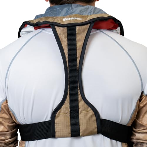 BLUESTORM Stratus 35 Inflatable Life Jacket PFD for Adults | US Coast Guard (USCG) Approved Automatic Self Inflating Life Vest Preserver with Manual