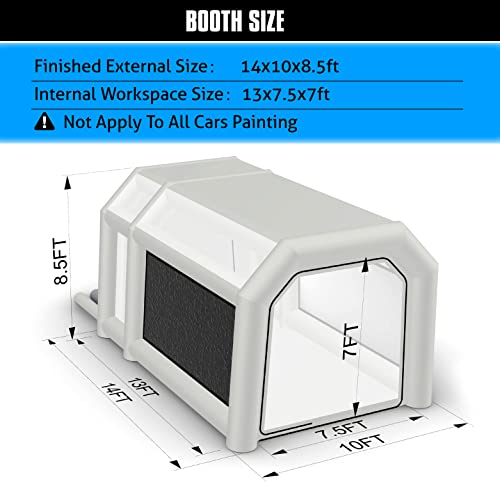 WARSUN Inflatable Paint Booth with Oversized EPA Registered Filters