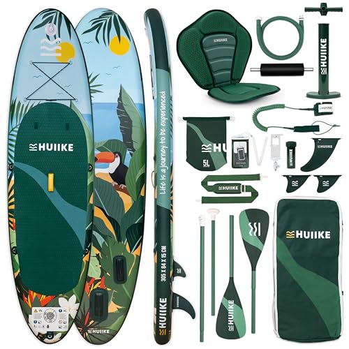 Inflatable Paddle Board for Adults with Accessories Included, Oar, Fins, Pump. Stand Up Paddleboard Great Stability and Resistance. 10’ x 33" x 5.9"
