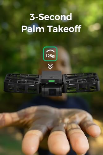 X1 Drone with Camera, Self-Flying Camera Drone with Follow Me Mode, Foldable Mini Drone with HDR Video Capture, Palm Takeoff