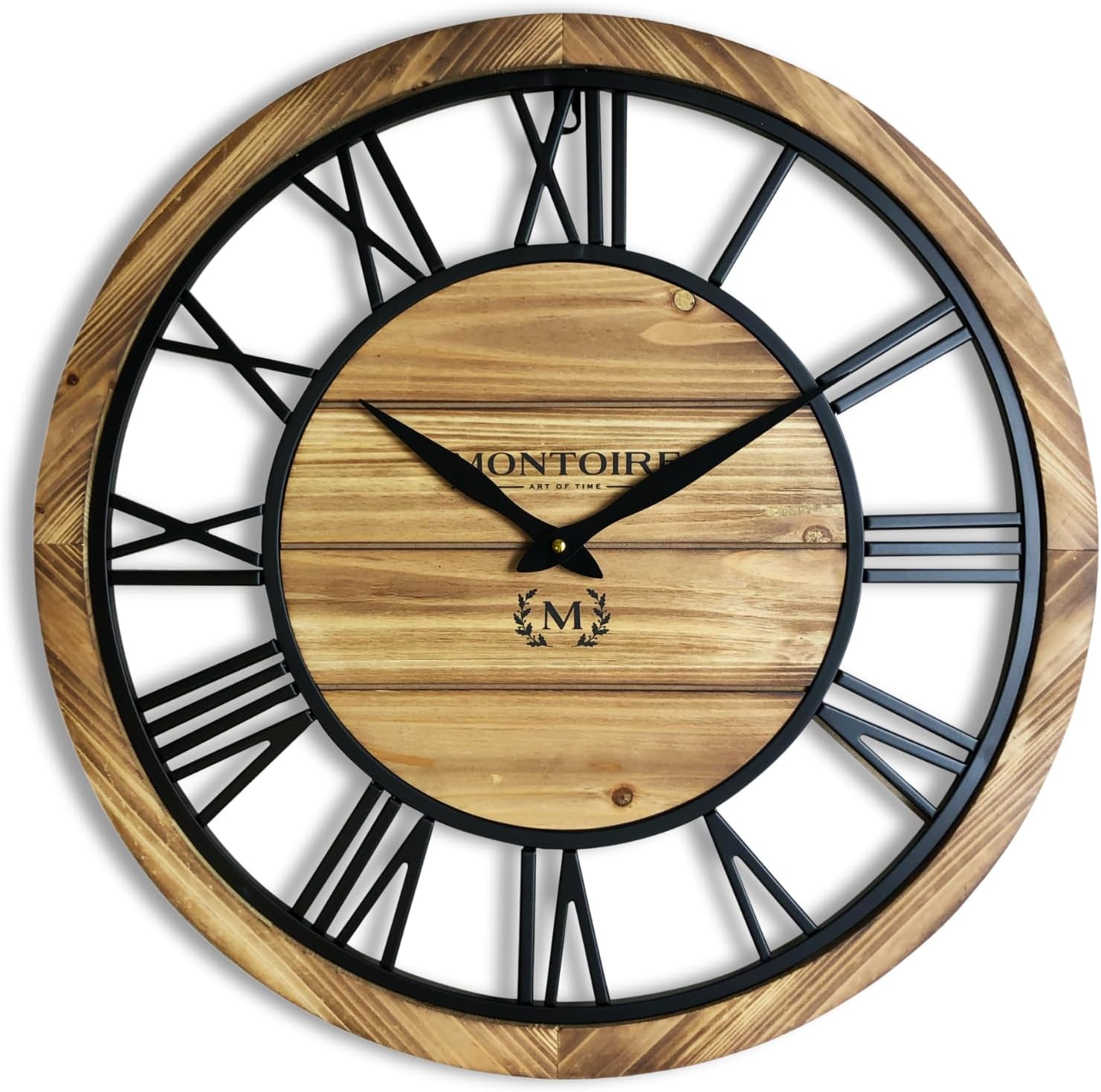 24 Inch Farmhouse Wall Clock Large - Giant Extra Large Wall Clock for Living Room Decor - Large Wall Clock 24 Inches or Larger