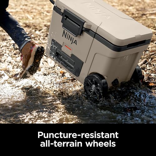 Ninja FrostVault 45qt Wheeled Cooler with Dry Zone, Integrated Fridge-Temp Dry Storage Drawer, Premium Heavy-Duty Insulated Cooler