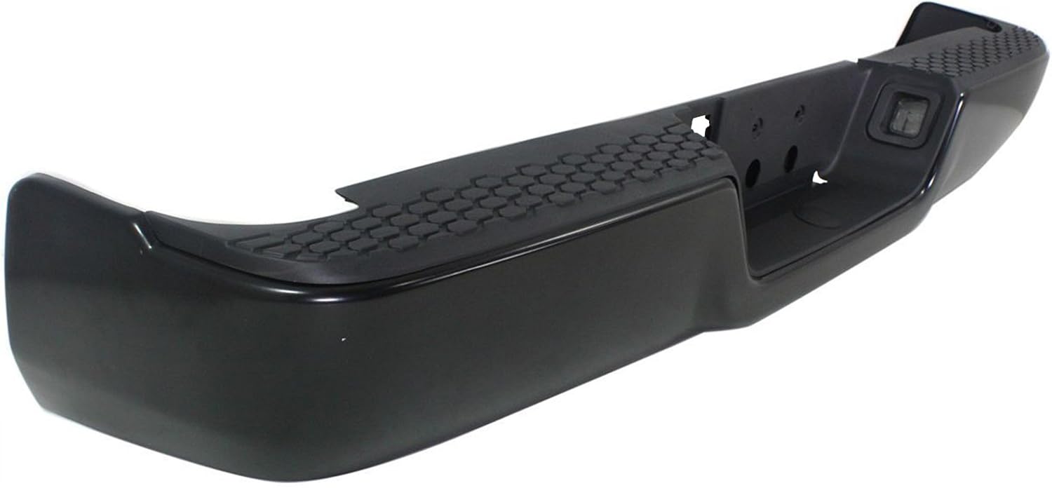 ACANII - For 2009-2018 Dodge Ram 1500 10-12 Ram 2500 3500 Truck Pickup Complete Black Steel Rear Step Bumper Assembly