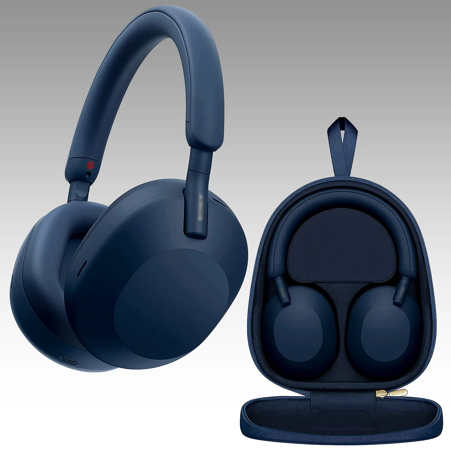 Ultimaxx Essential Sony WH-1000XM5 Noise-Canceling Wireless Over-Ear Headphones Bundle (Blue)