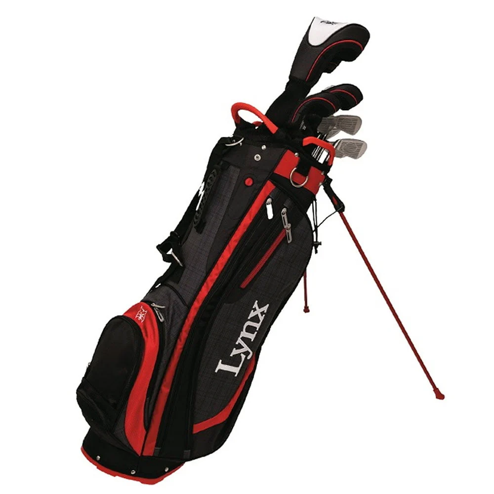 NEW Lynx Golf Power Tune Complete Club Set w/ Bag, Driver, Irons, Putter Steel