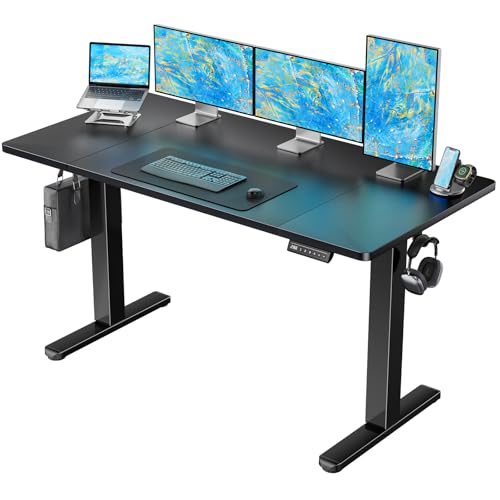 HUANUO Electric Standing Desk, 71 x 35 inch Large Height Adjustable Table, Powerful Brushless Motor, 4 Memory Preset, Sit Stand Up Desk