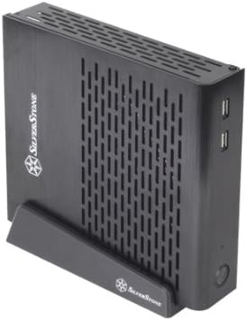 Silverstone Tek Aluminum Top Cover/Steel Body Thin Mini-ITX Media Center/HTPC Case PT13B - Black Pack of 2